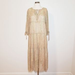 Balcony and Bed Tiered Floral Peasant Dress